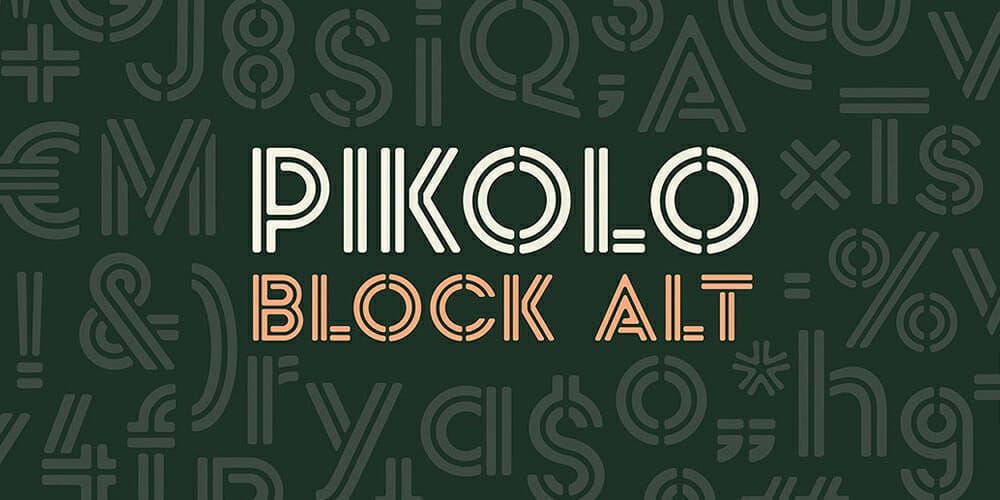 Pikolo Block Alt Display Font