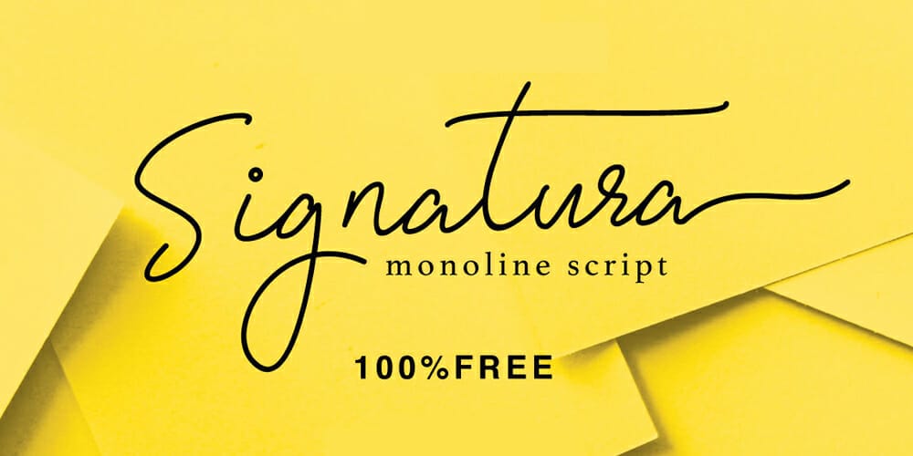 Signatura Monoline Script