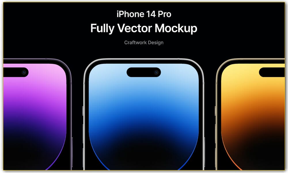 iPhone 14 Pro Vector Mockup