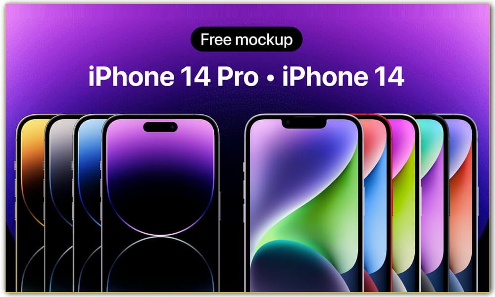 iPhone 14 Pro / iPhone 14 Realistic Mockups