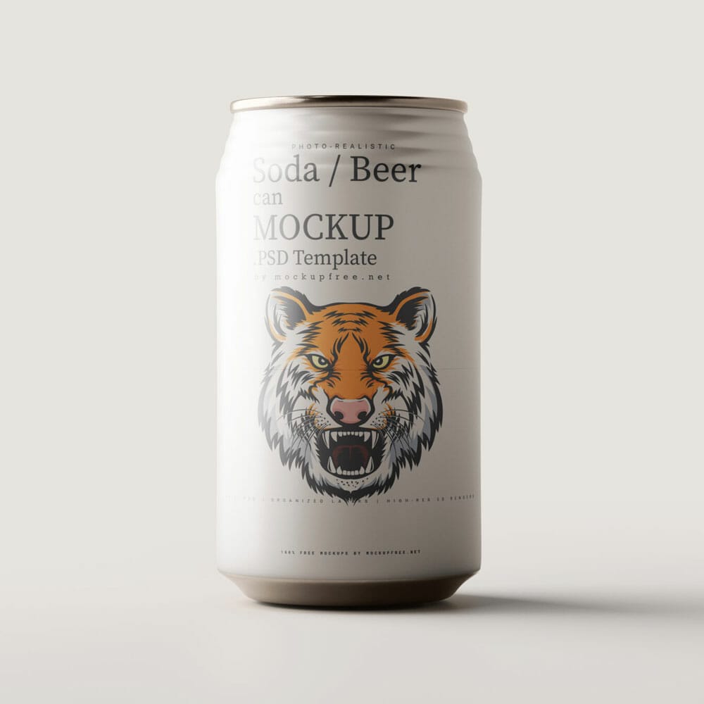 330ml Standard Soda Can Mockups