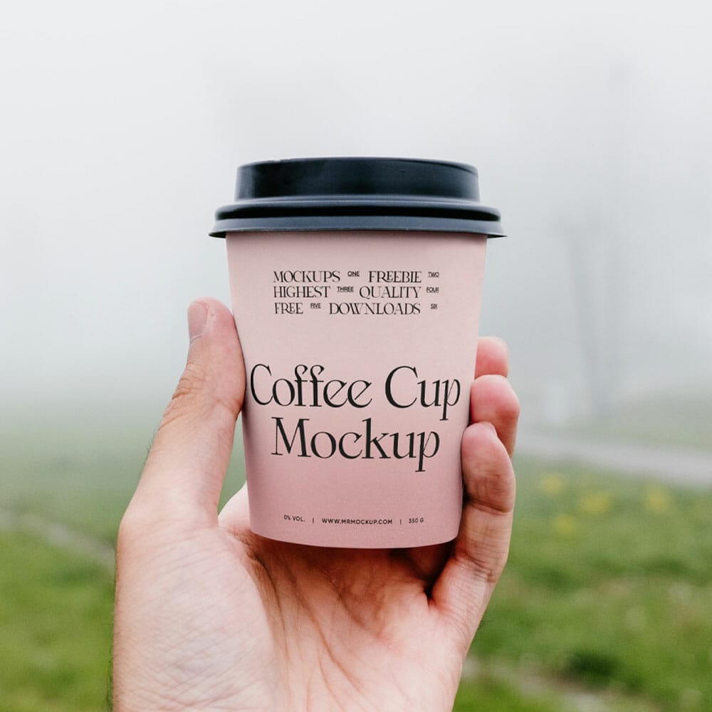 Coffee Cup In Park Mockup