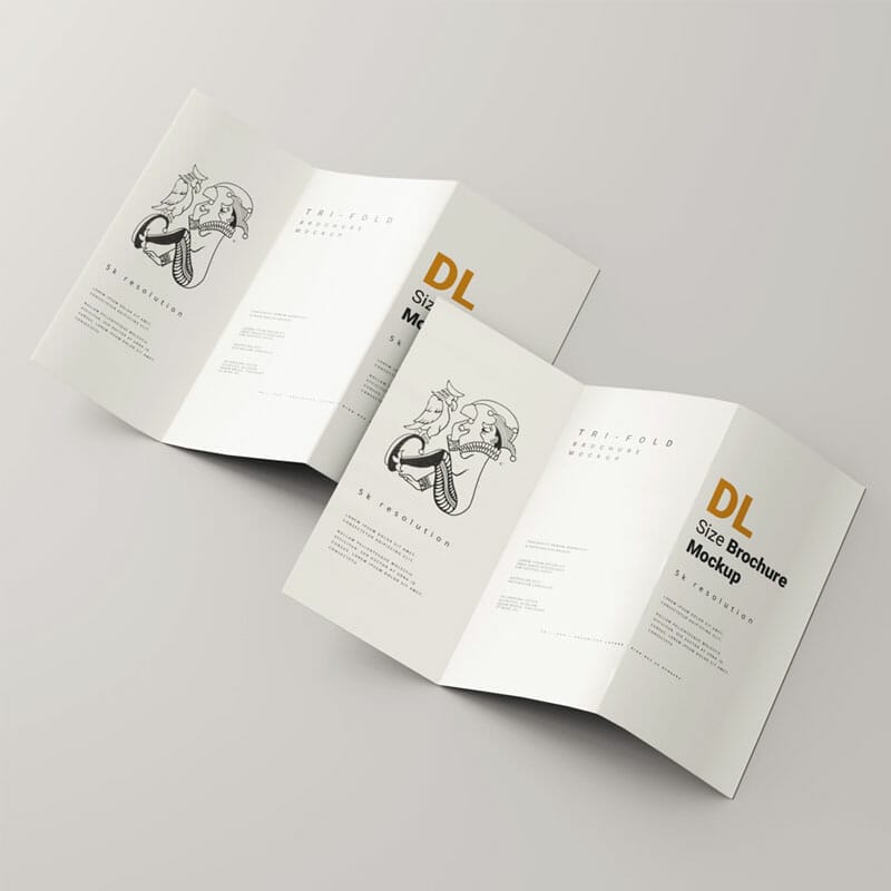 DL Size Tri-Fold Brochure Mockups » CSS Author