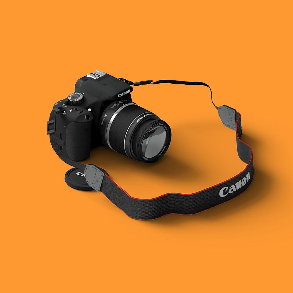 Free Camera Mockup PSD