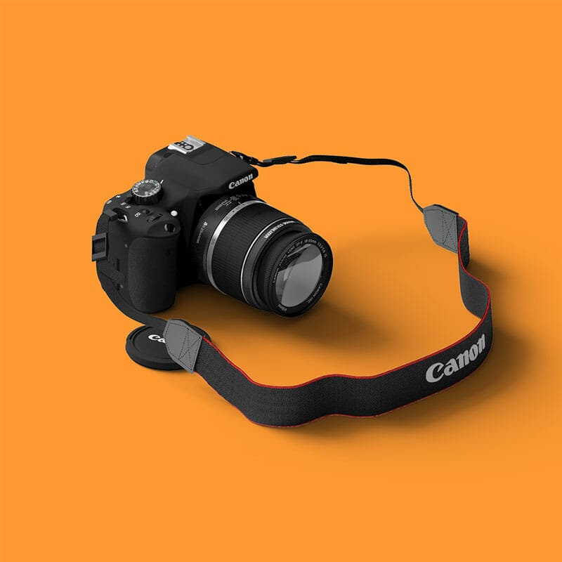 Free Camera Mockup PSD