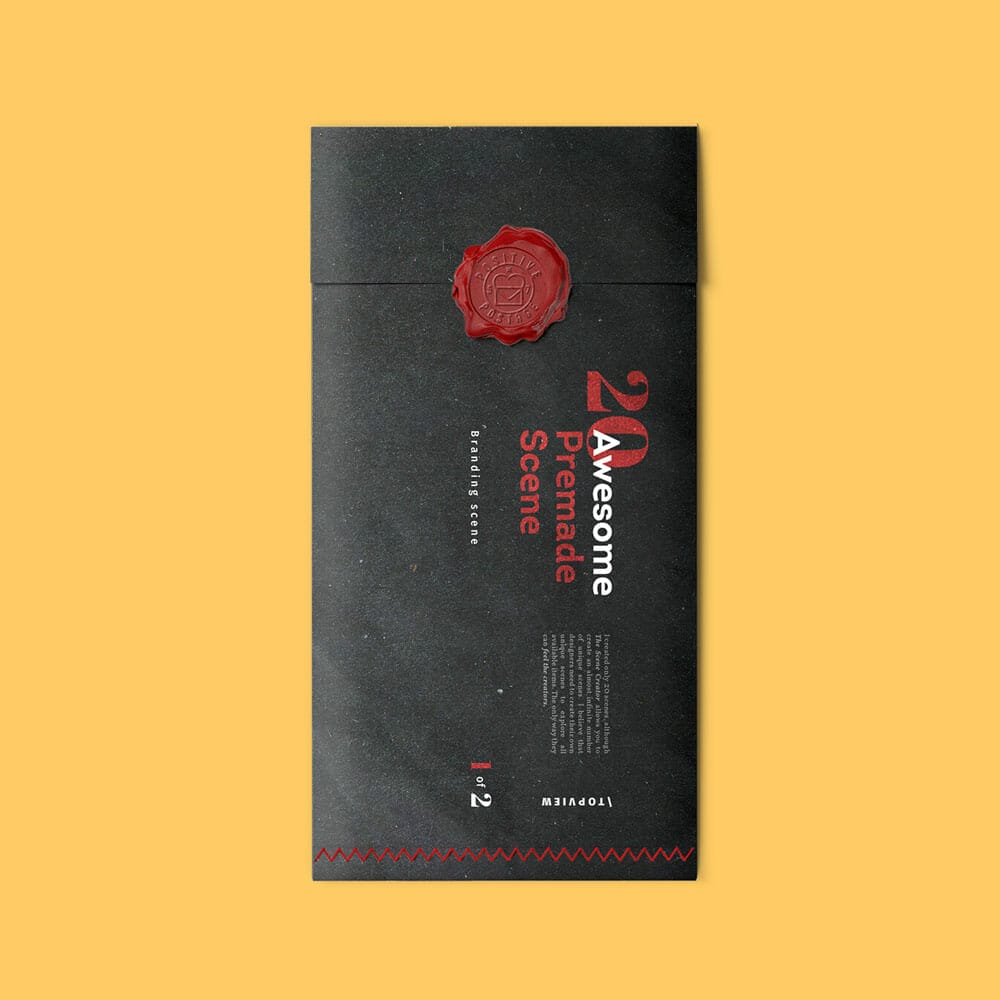 Free Closed Envelope Mockup