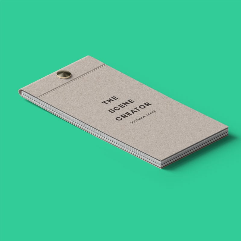 Free Closed Tear Off Notepad Mockup Isometric