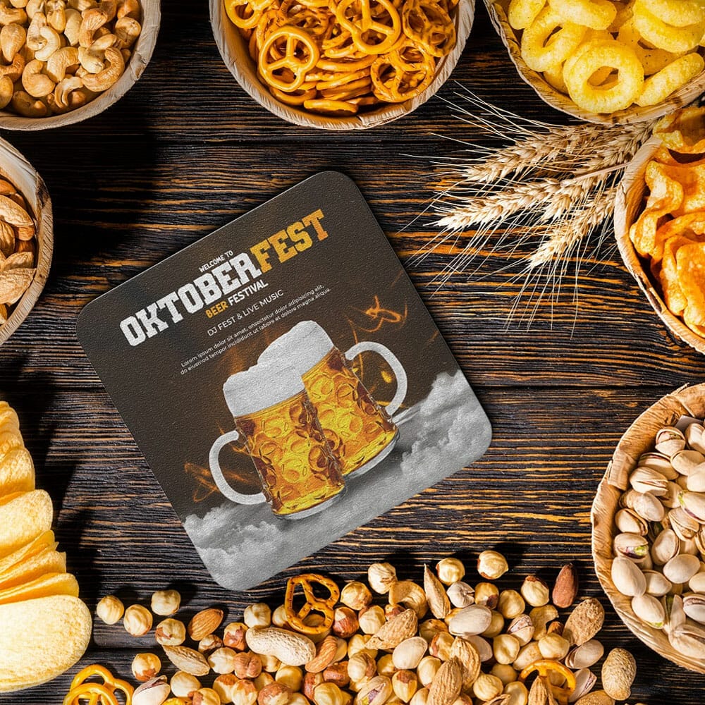 Free Coaster Mockup PSD Template