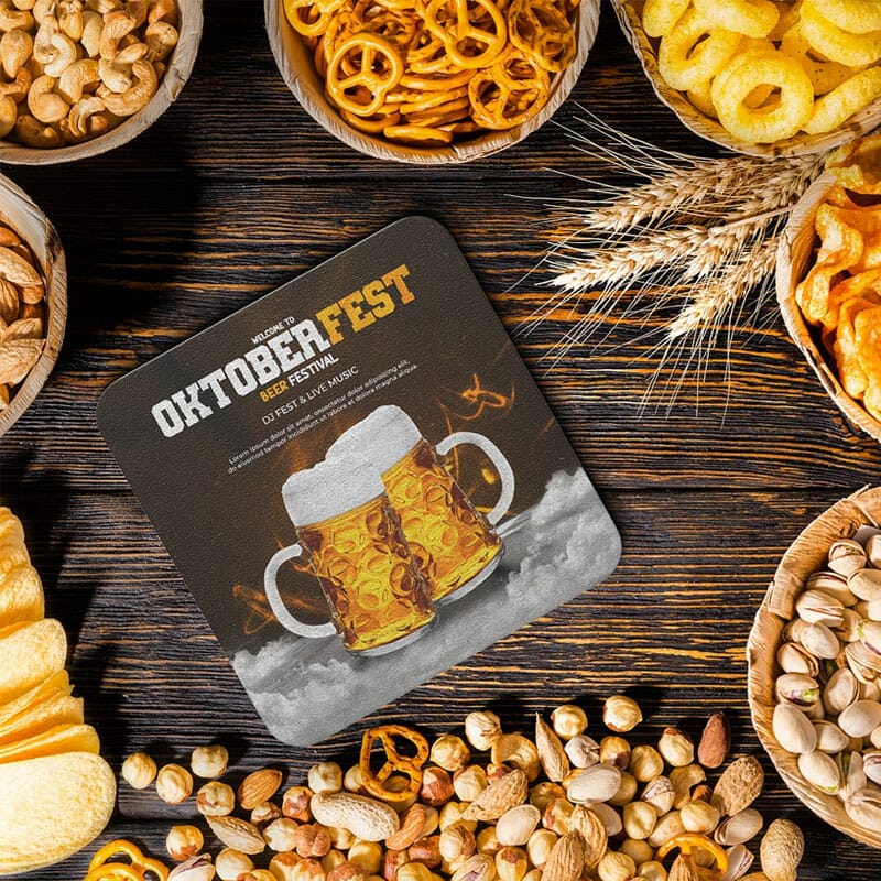 Free Coaster Mockup PSD Template