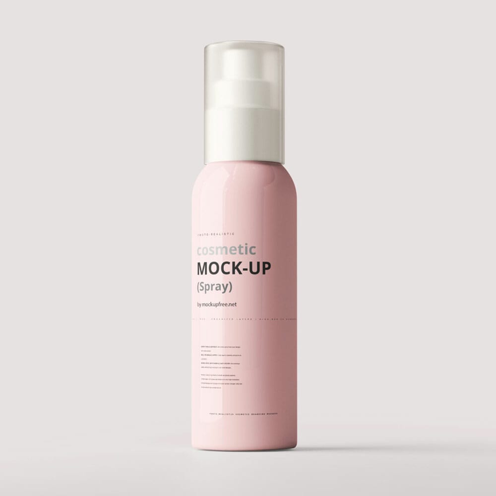 Free Cosmetic Spray Bottle Mockups