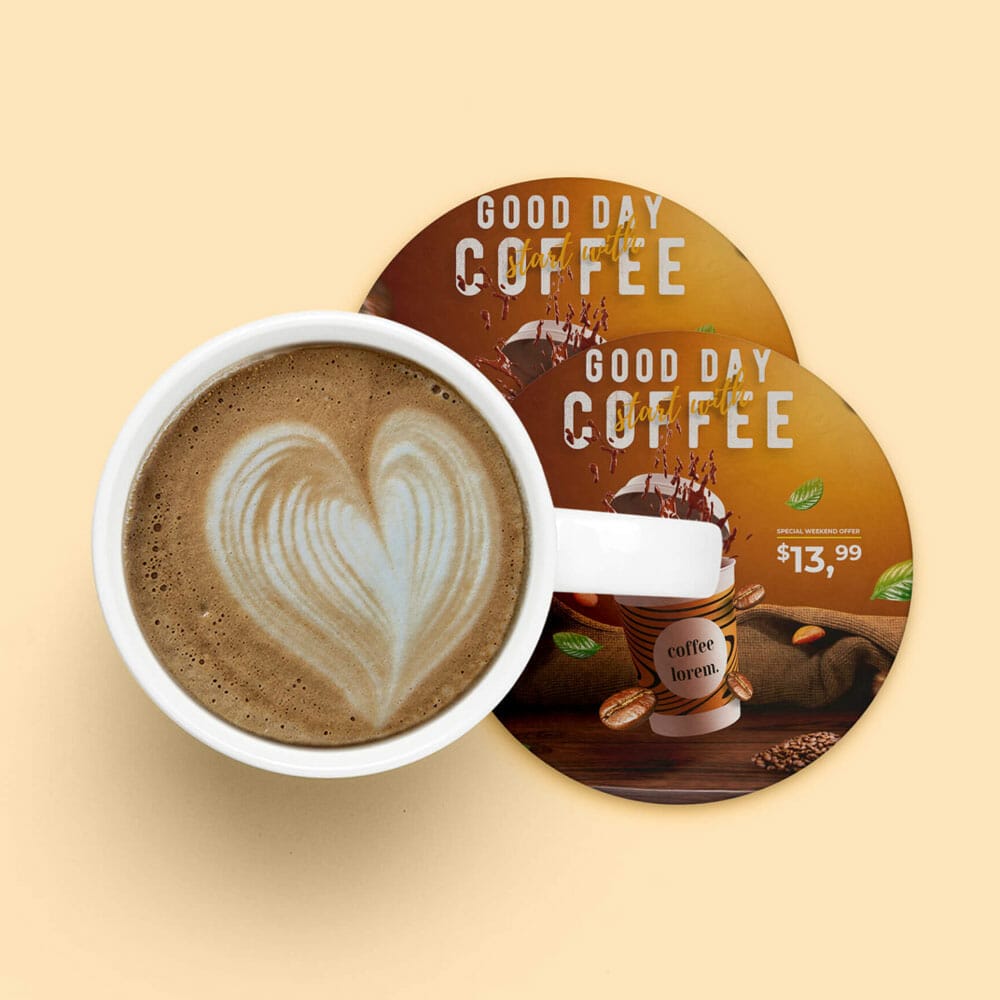 Free Cup Base Mockup PSD Template