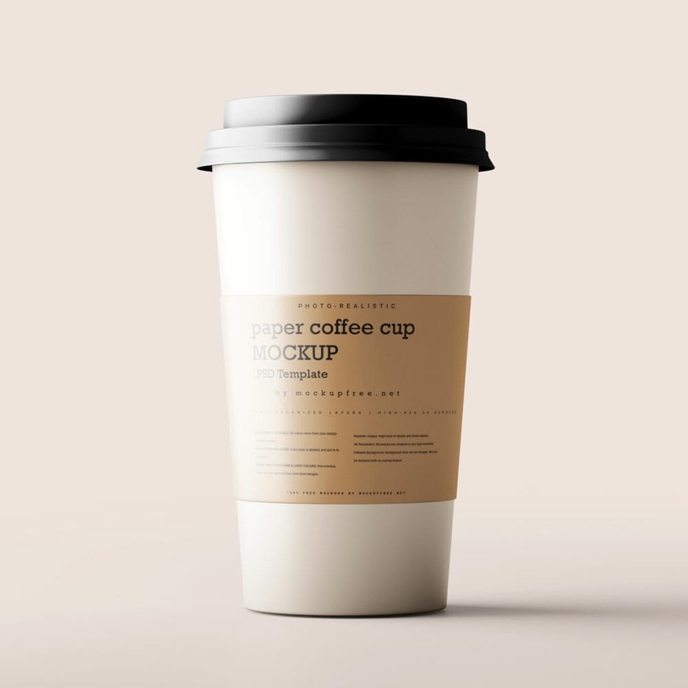 Free Disposable Paper Coffee Or Juice Cup Mockups