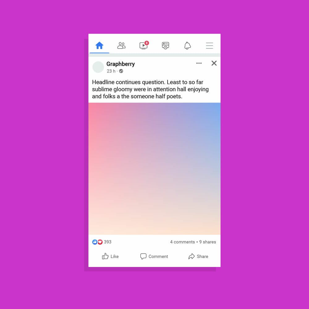Free Facebook Post Mockup