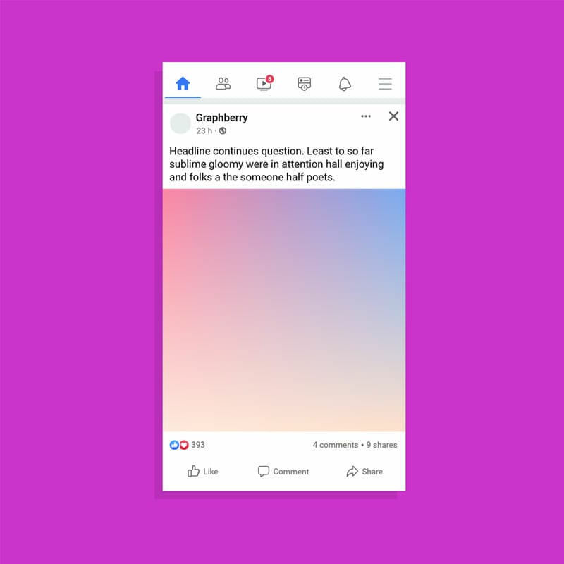 Free Facebook Post Mockup