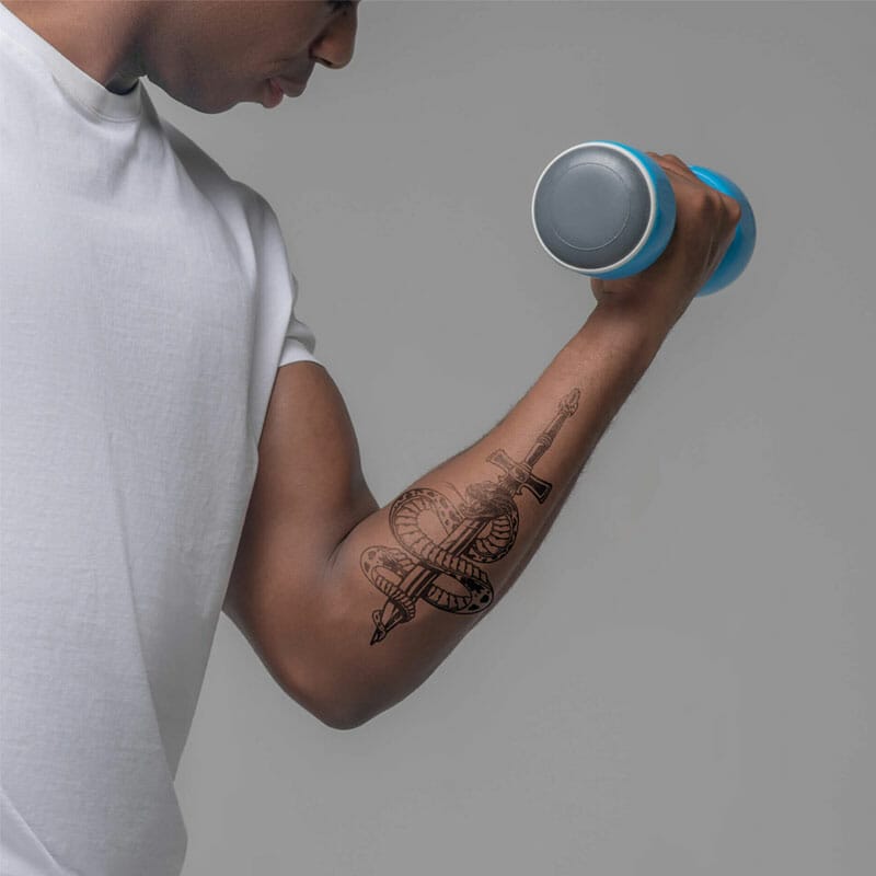 Free Forearm Tattoo Mockup PSD Template