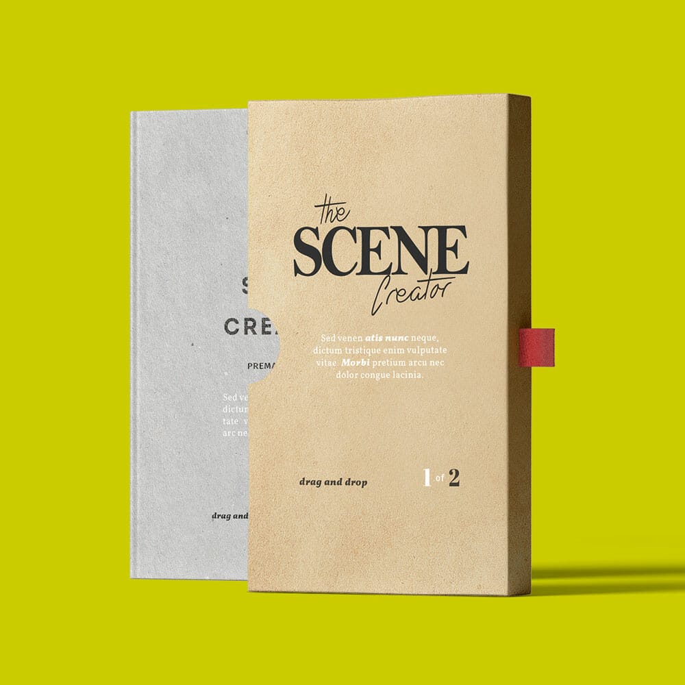 Free Front View Book In Packaging Mockup