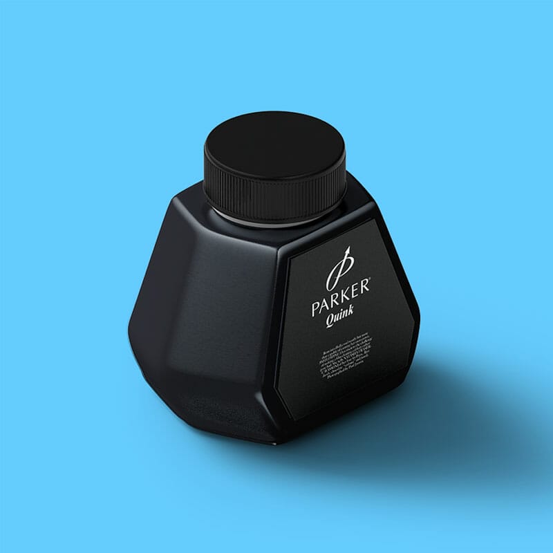 Free Ink Bottle Mockup