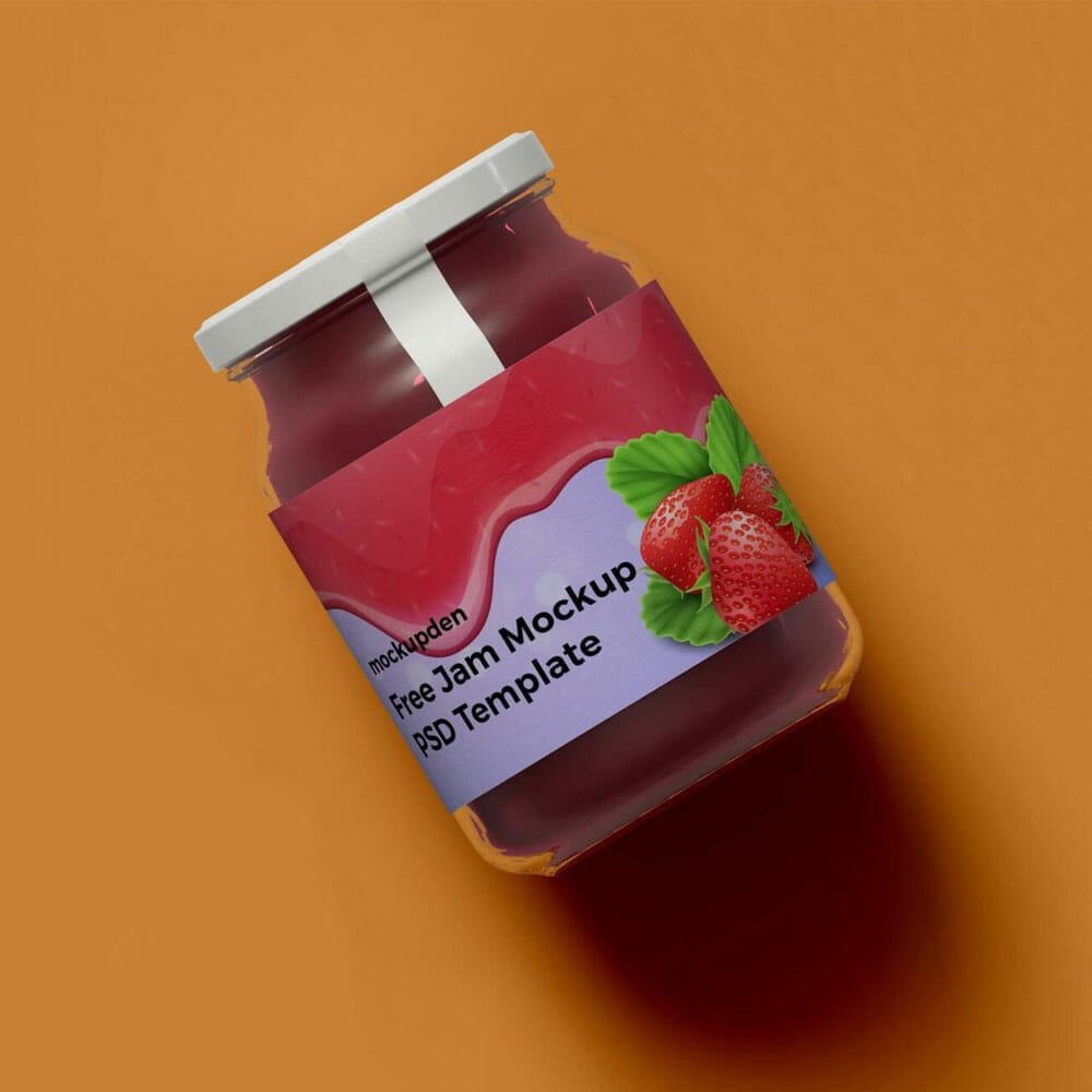 Free Jam Mockup PSD Template