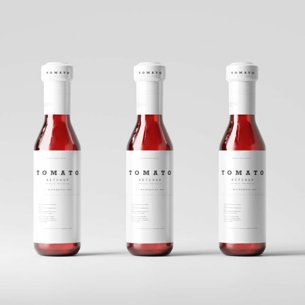Free Ketchup Bottle Mockups