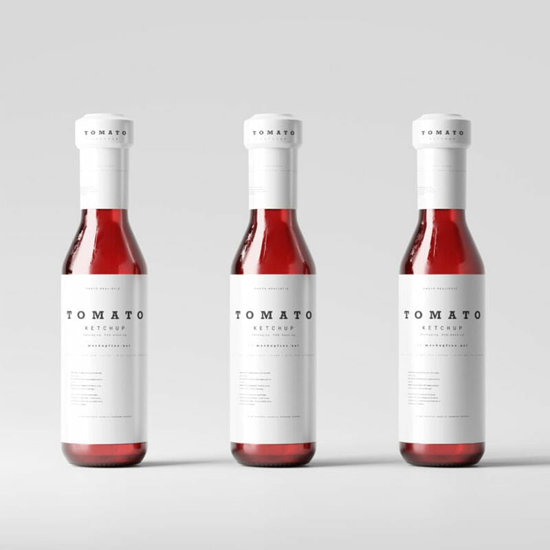 Free Ketchup Bottle Mockups