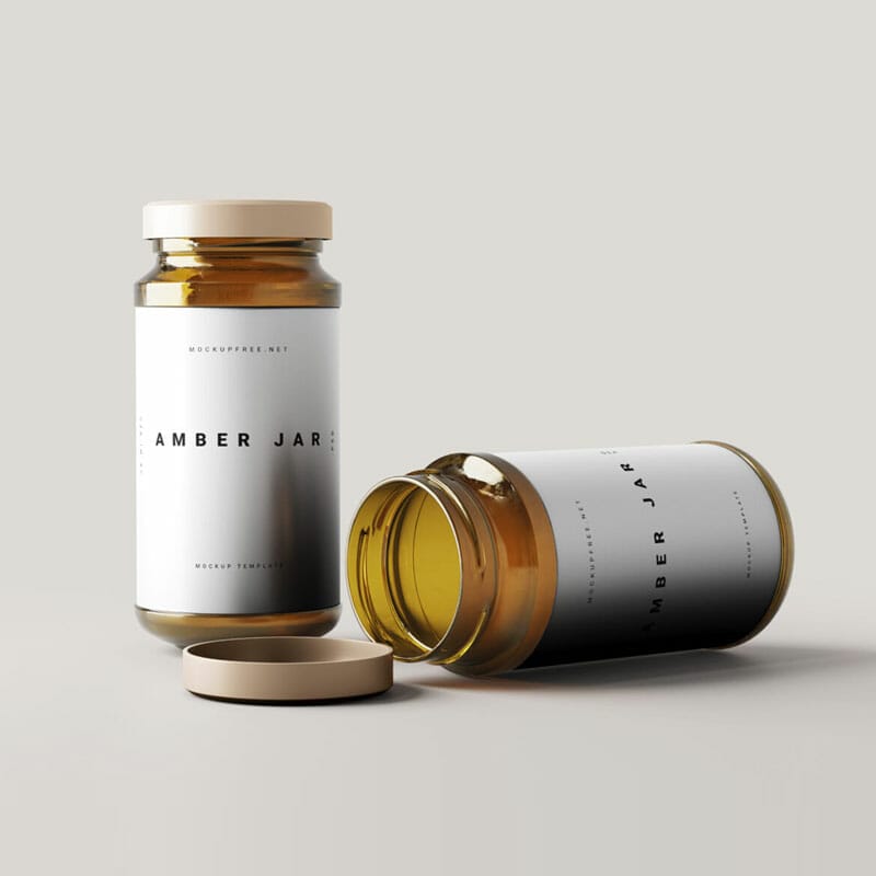 Free Large Amber Jar Mockups Css Author