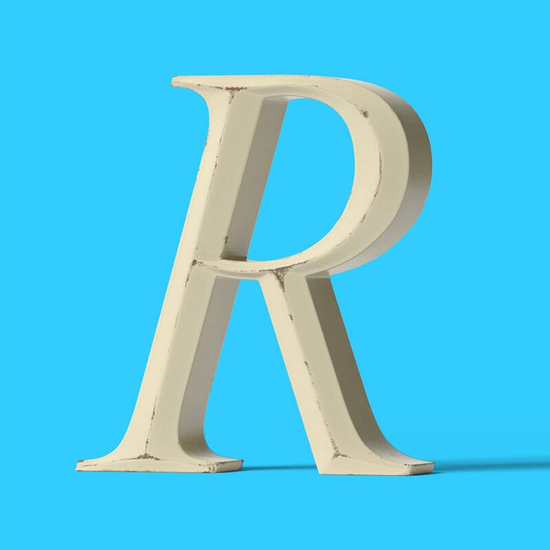 Free Letter R Mockup