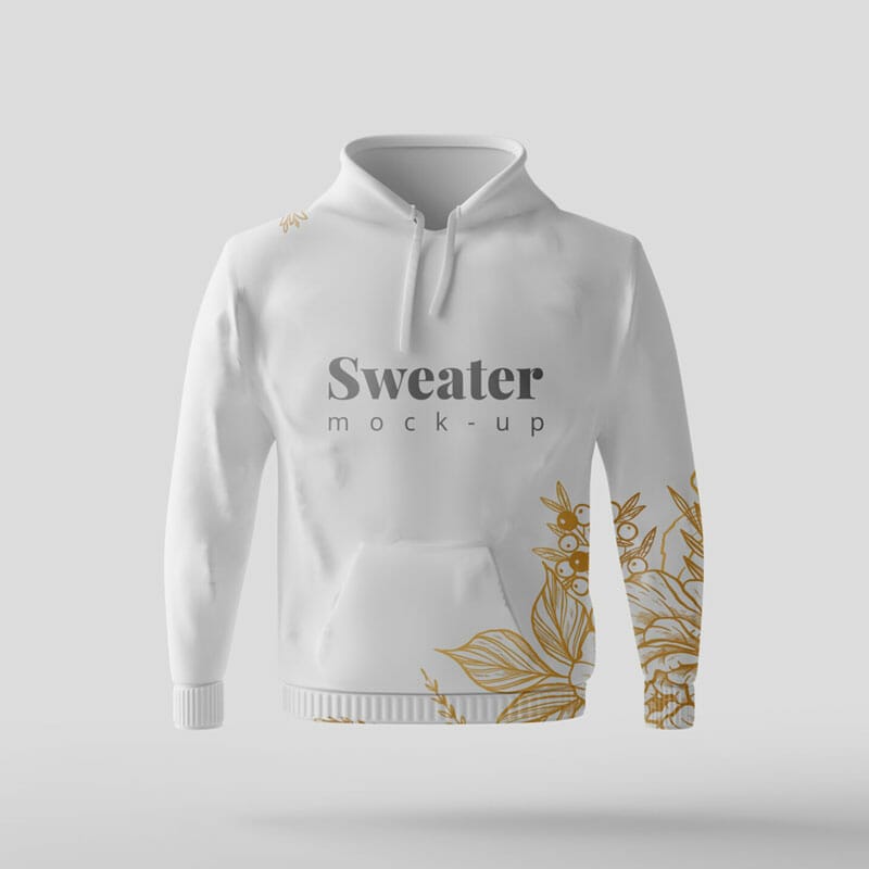 Free Long Sleeve Male Hoodie Sweatshirt Mockups