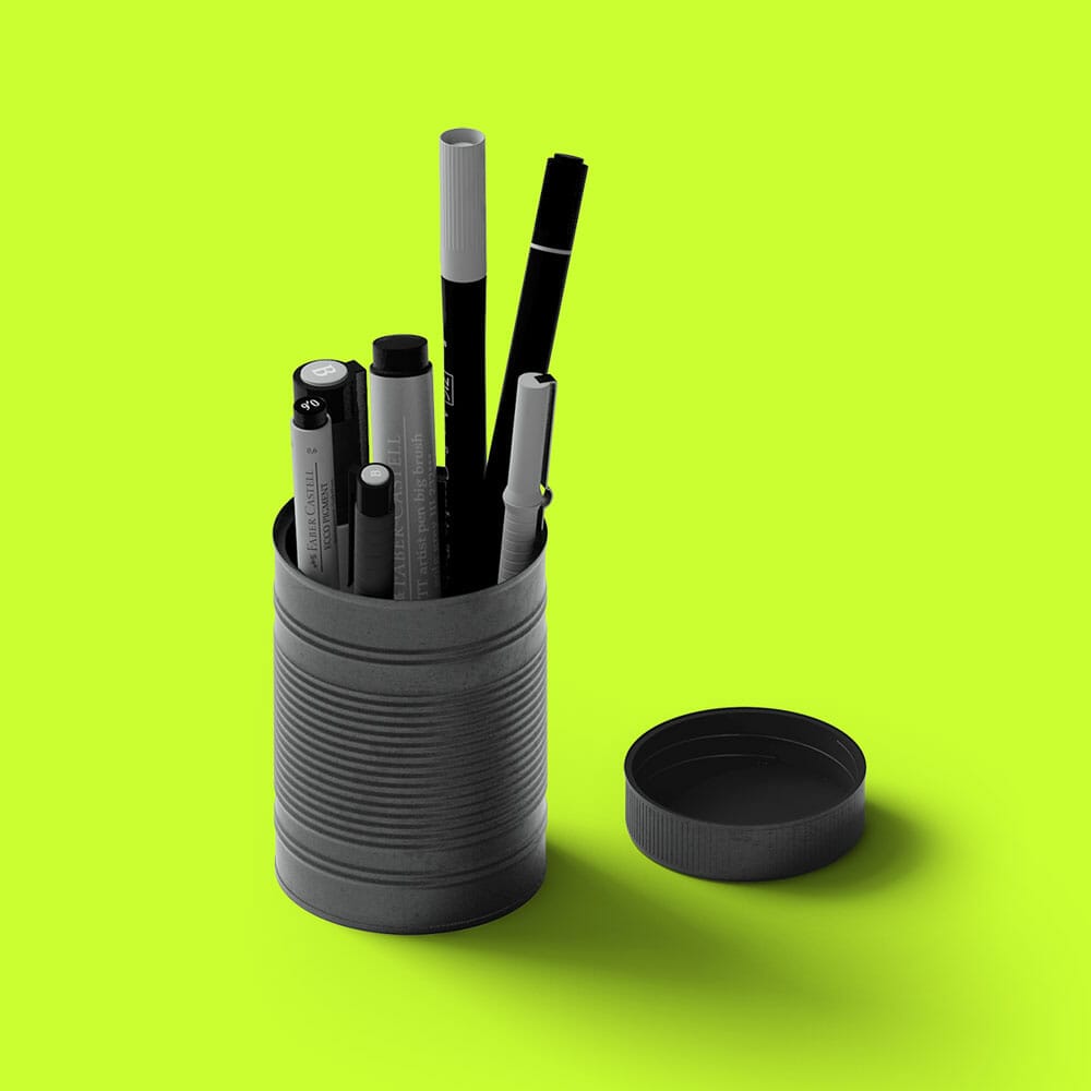 Free Marker Stand Mockup