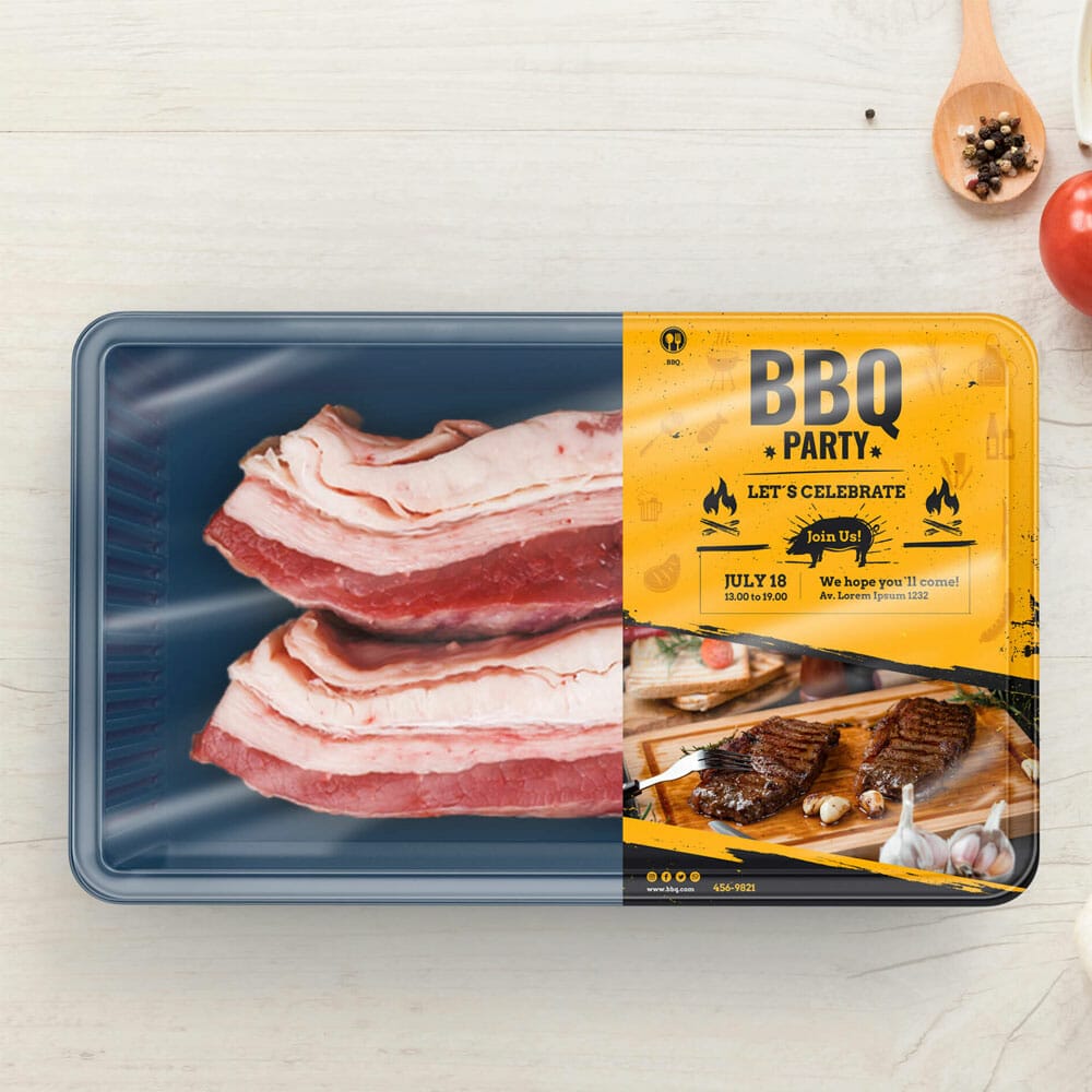 Free Meat Packaging Mockup PSD Template