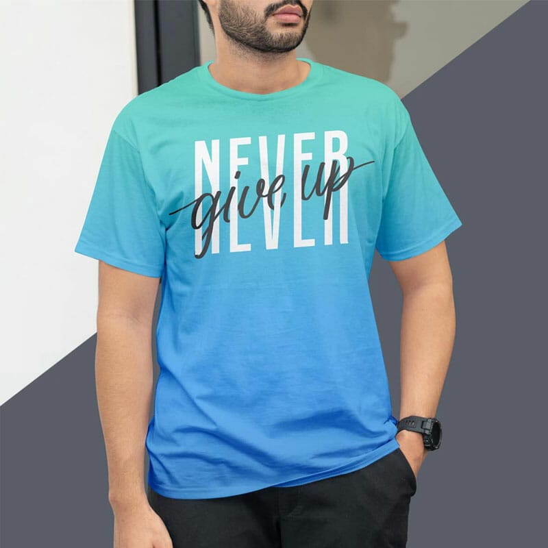 Free Men’s Short-Sleeve Crew-Neck T-Shirt Mockup PSD