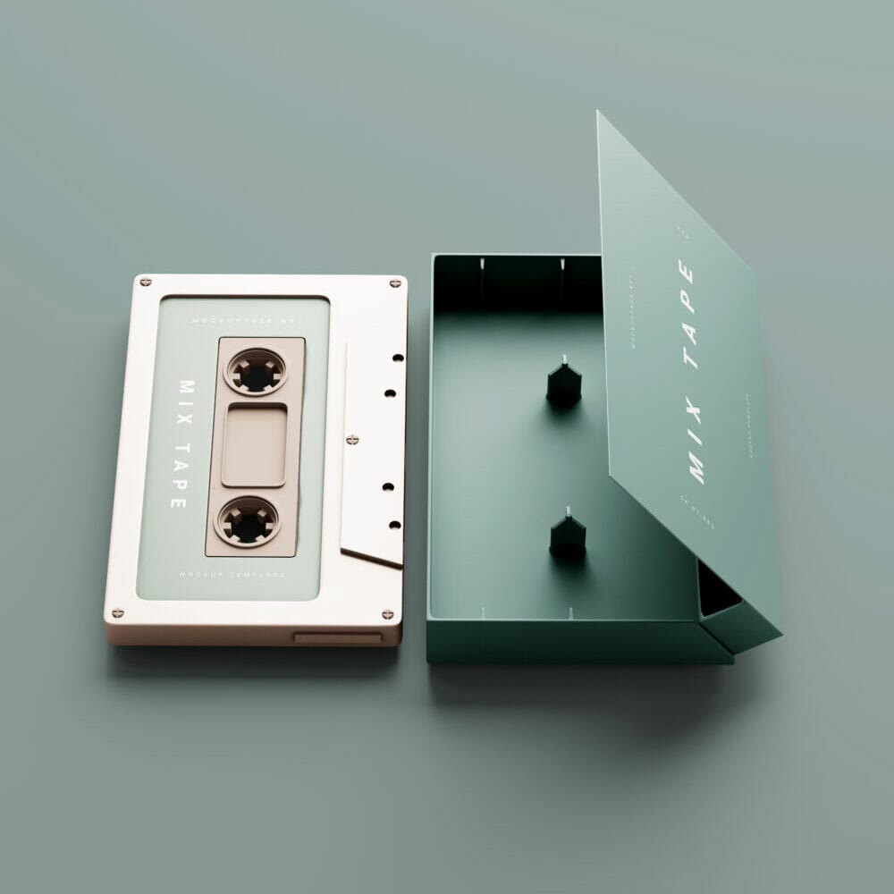 Free Mixtape Cover And Cassette Mockup