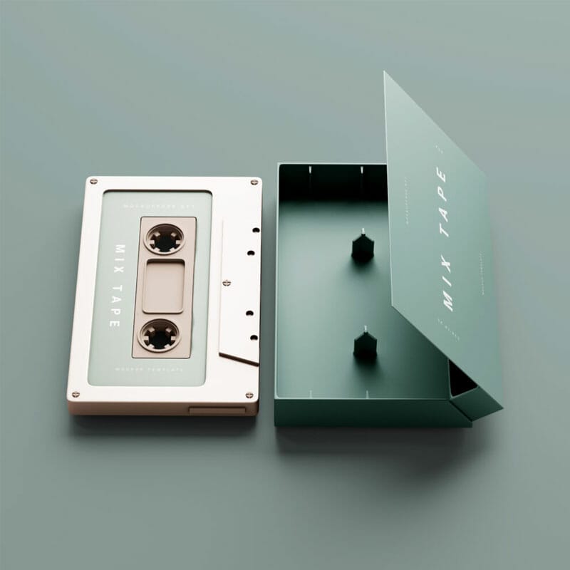 Free Mixtape Cover And Cassette Mockup