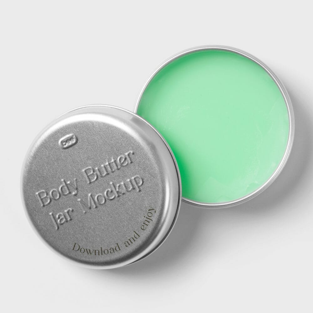 Free Open Body Butter Jar Mockup