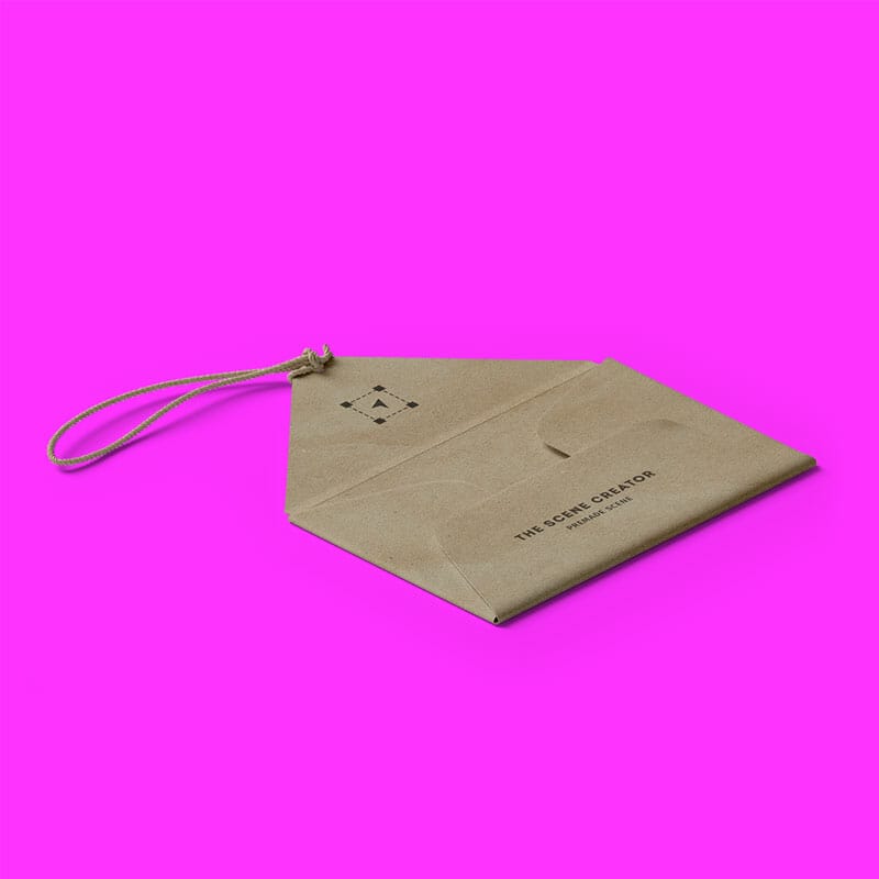 Free Open Isometric Envelope Mockup PSD