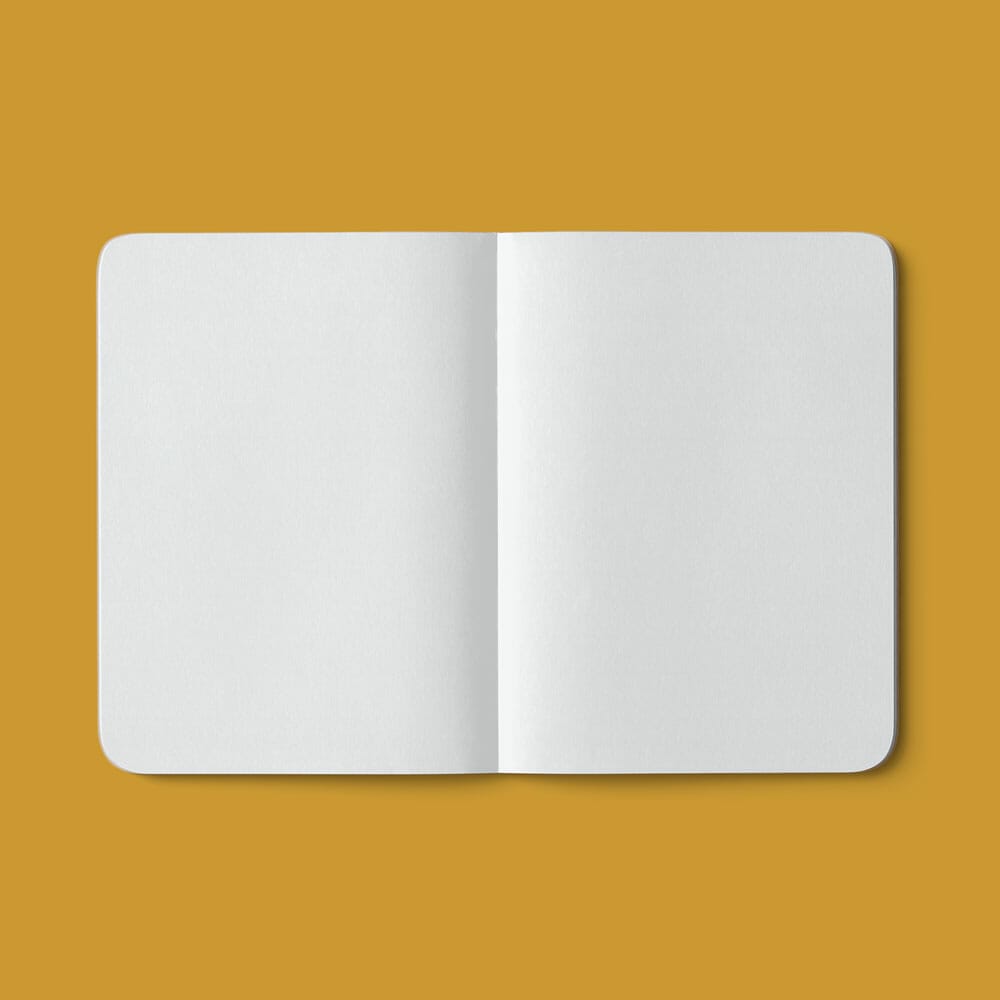 Free Open Top View Notepad Mockup PSD