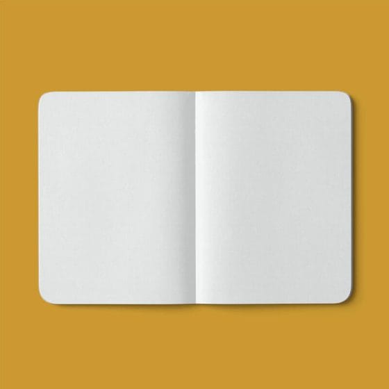 Free Open Top View Notepad Mockup PSD