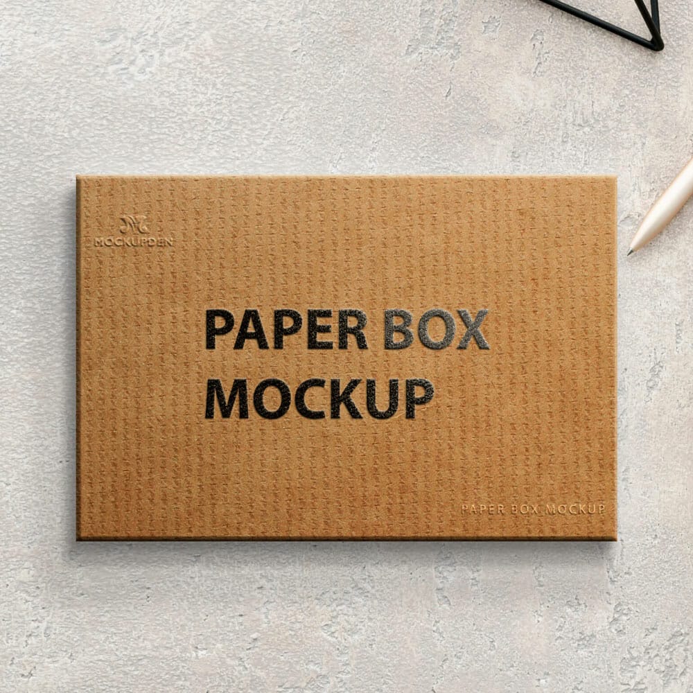Free Paper Box Mockup PSD Template