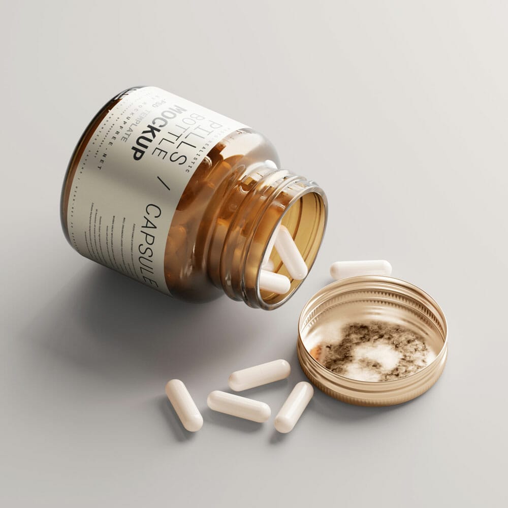 Free Pills Capsule Bottle Mockups