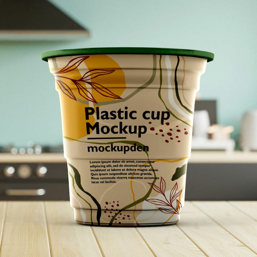 Free Plastic Cup Mockup PSD Template