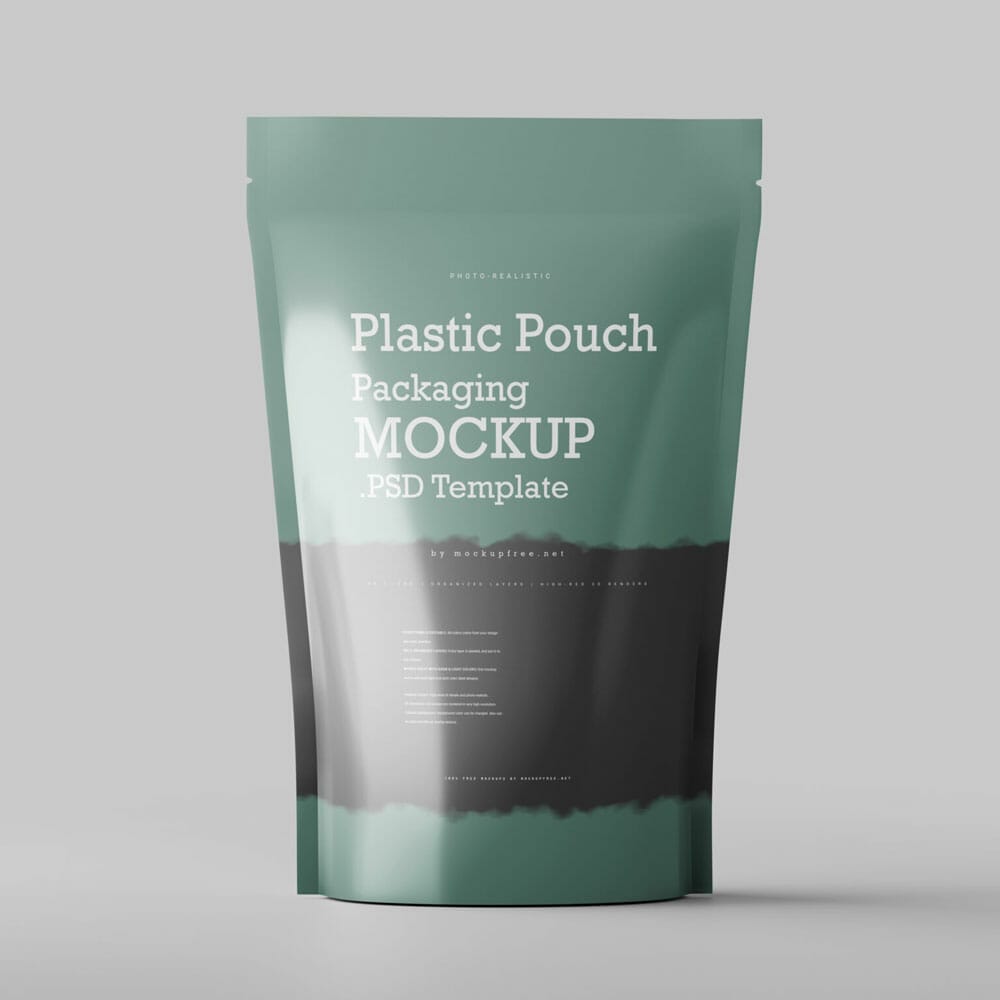 Free Plastic Pouch Mockups