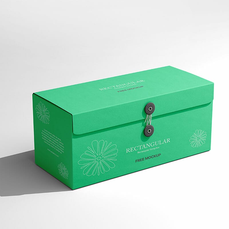 Free Rectangular String Box Mockup