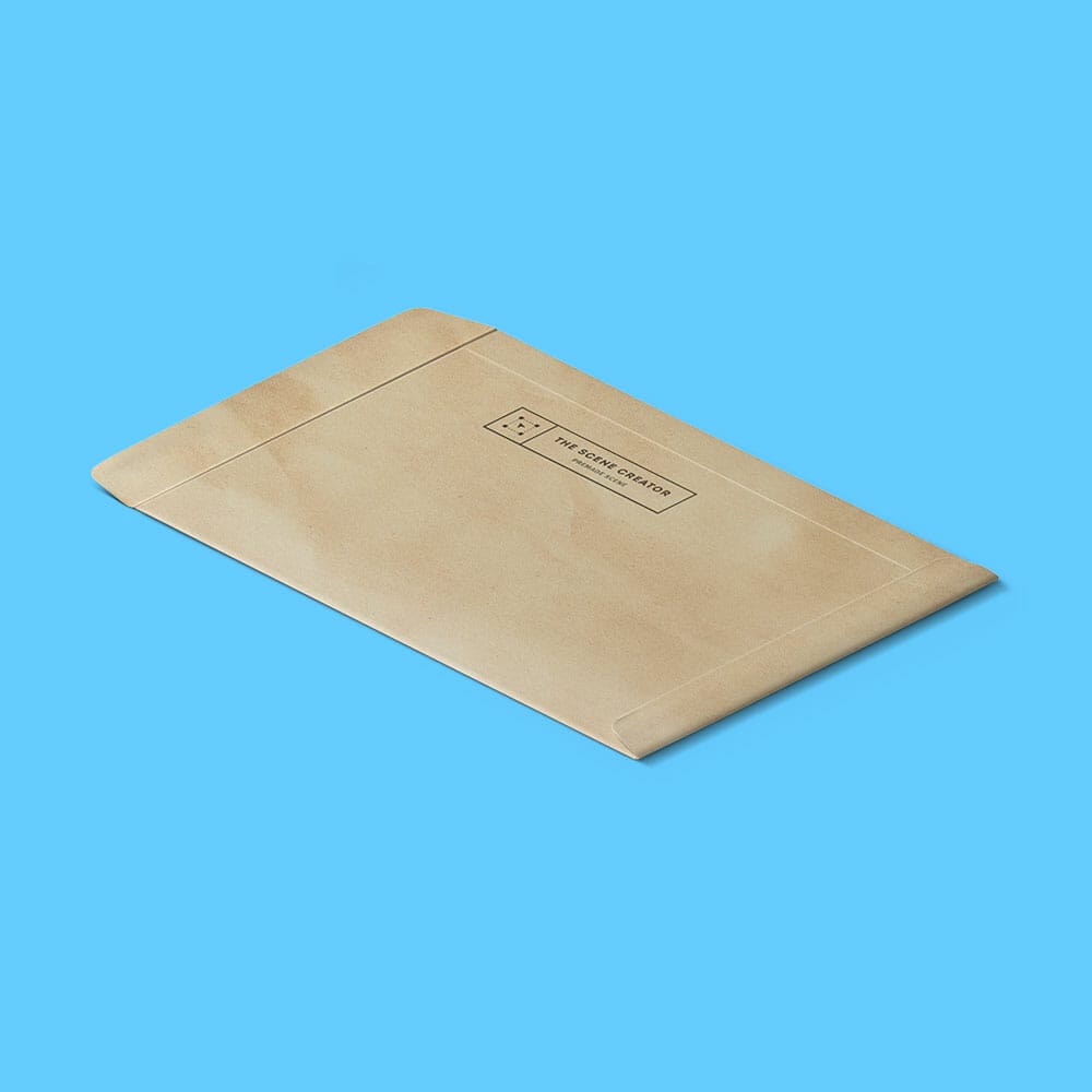 Free Sepia Open Envelope Mockup