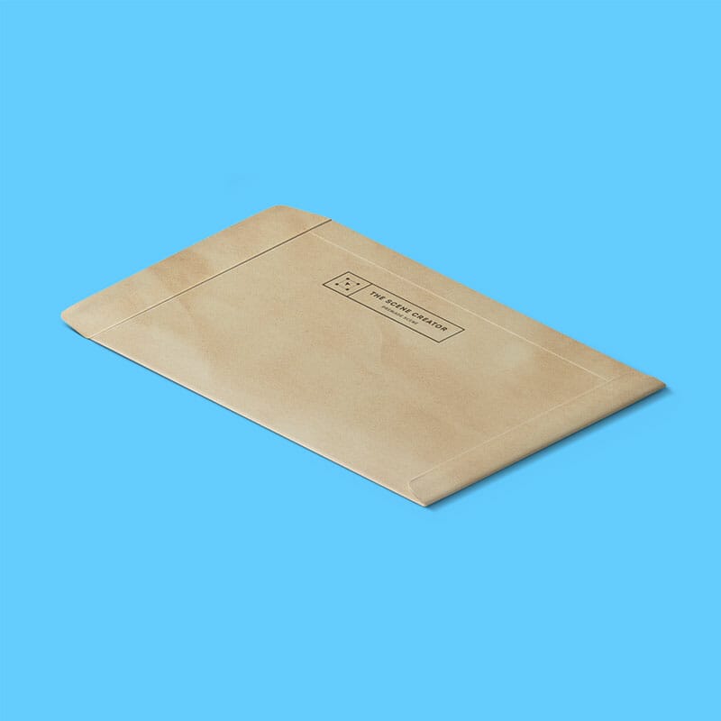 Free Sepia Open Envelope Mockup