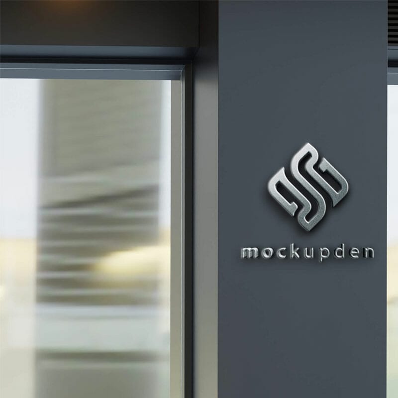 Free Shop Facade Logo Mockup PSD Template