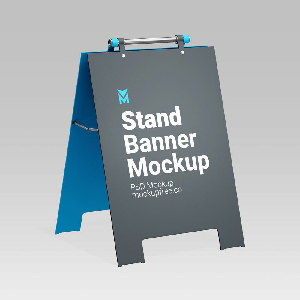 Free Stand Banner Mockup