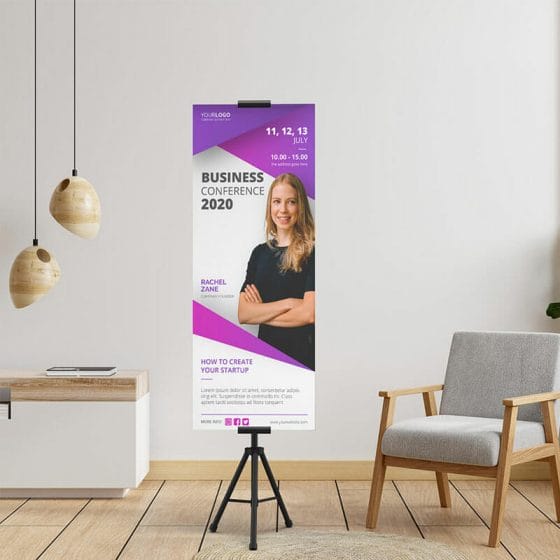 Free Standing Banner Mockup PSD Template