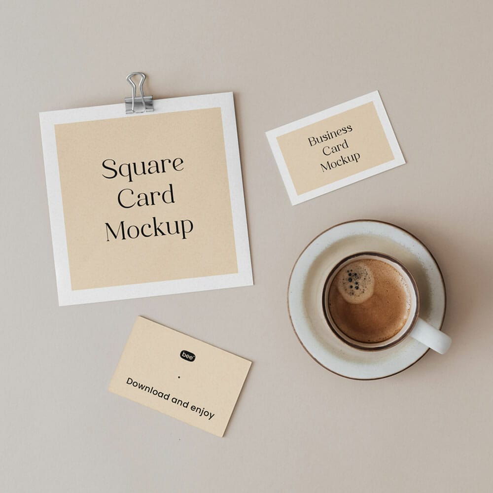 Free Stationery Card Mockups