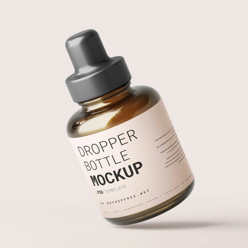 Free Stubby Dropper Bottle Mockups
