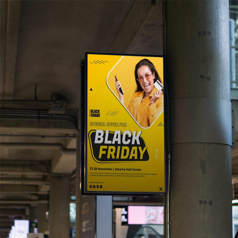 Free Subway Ad Mockup PSD Template