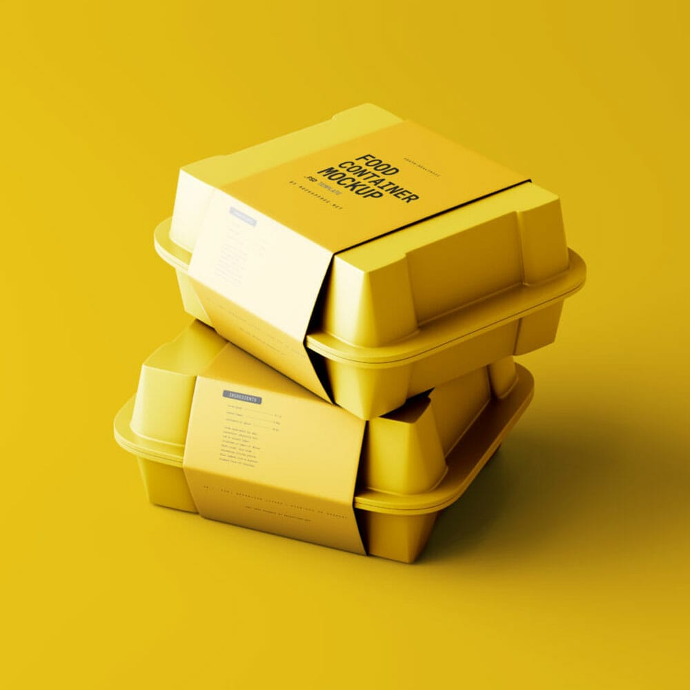 Free Take Out Food Box Mockups